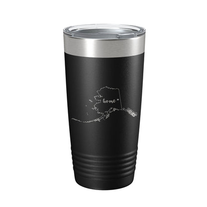 Alaska Tumbler Home State Travel Mug Insulated Laser Engraved Map Coffee Cup 20 oz by CarveBright