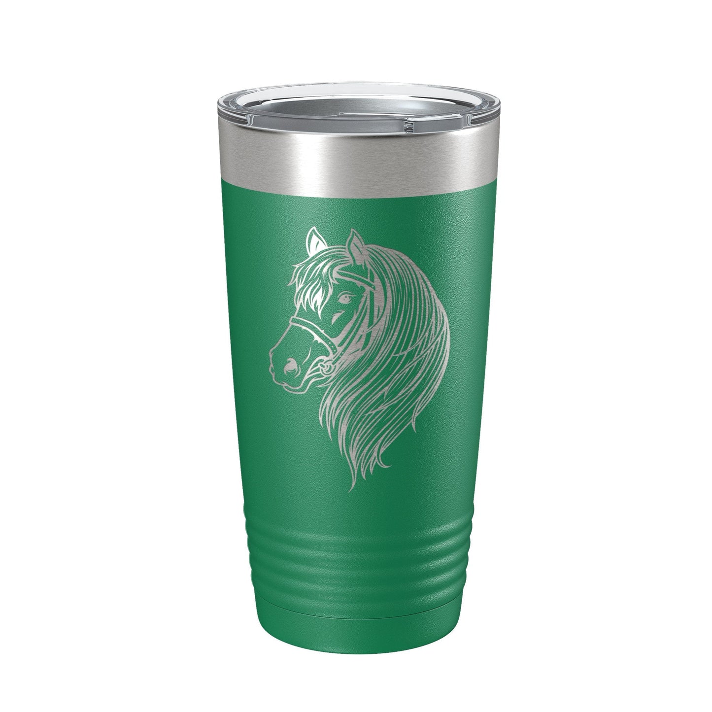Horse Face Tumbler Horseback Rider Travel Mug Equestrian Gift Insulated Laser Engraved Coffee Cup Horse Lover Farmer 20 oz by CarveBright