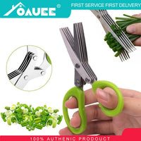 5-Layer Stainless Steel Scallion Flower Cutter – Green (1 Pack) ForeverGifts Studio