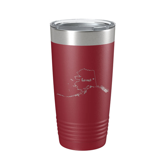 Alaska Tumbler Home State Travel Mug Insulated Laser Engraved Map Coffee Cup 20 oz by CarveBright
