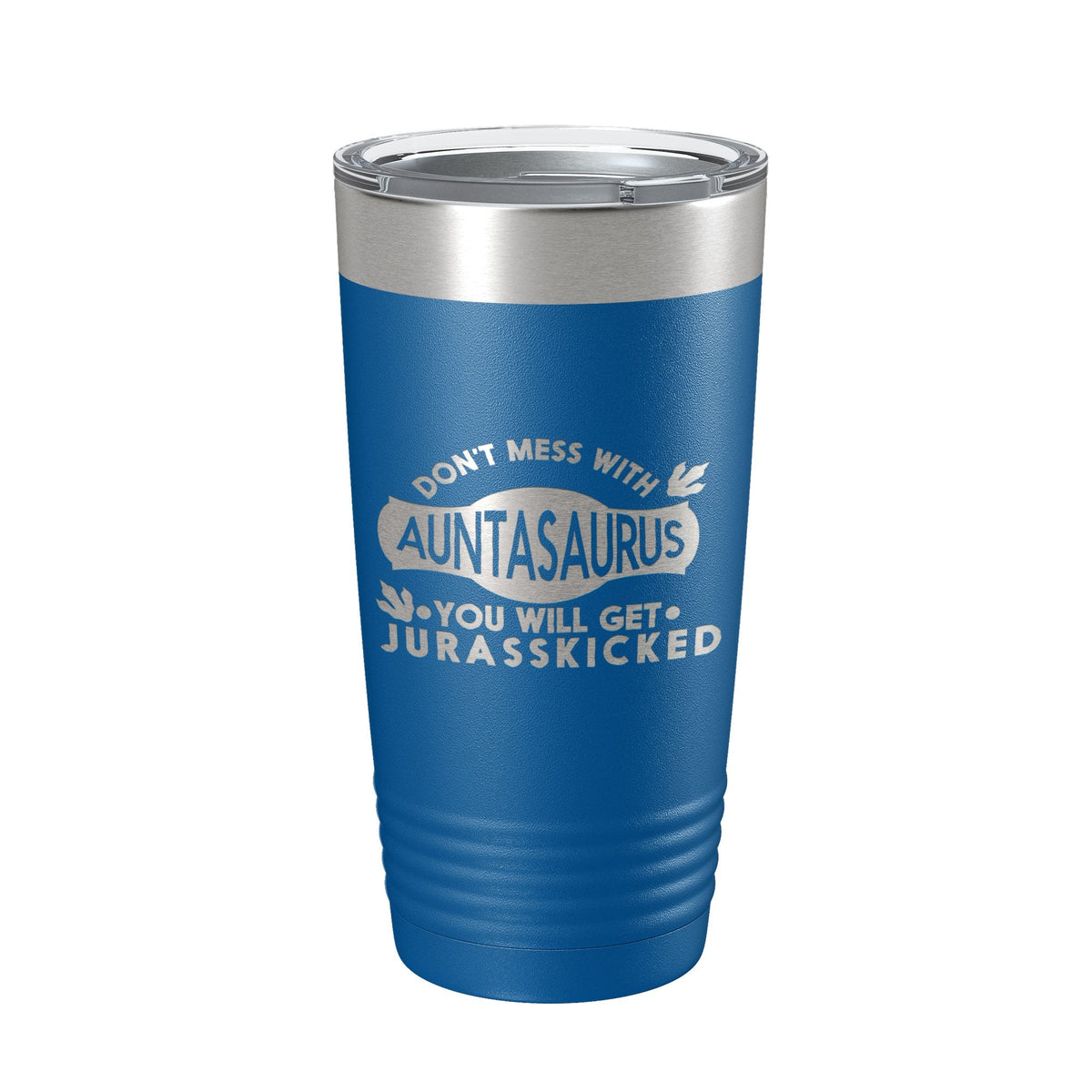 Auntasaurus Tumbler Funny Aunt Gift Travel Mug Jurassic Insulated Laser Engraved Coffee Cup Dinosaur 20 oz by CarveBright