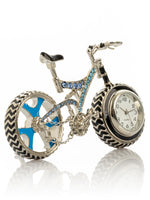 Bicycle clock with Blue crystals Keren Kopal