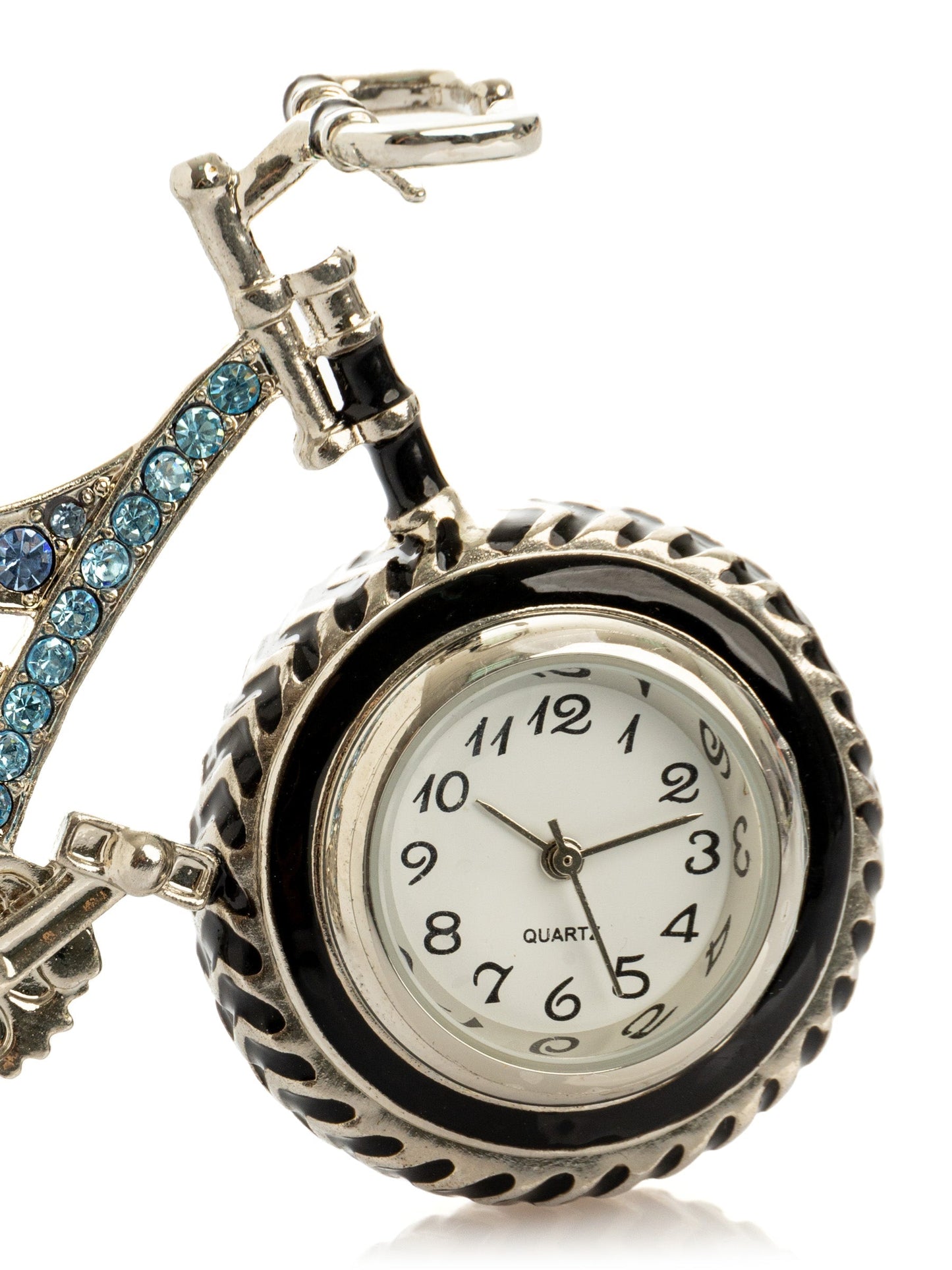 Bicycle clock with Blue crystals Keren Kopal