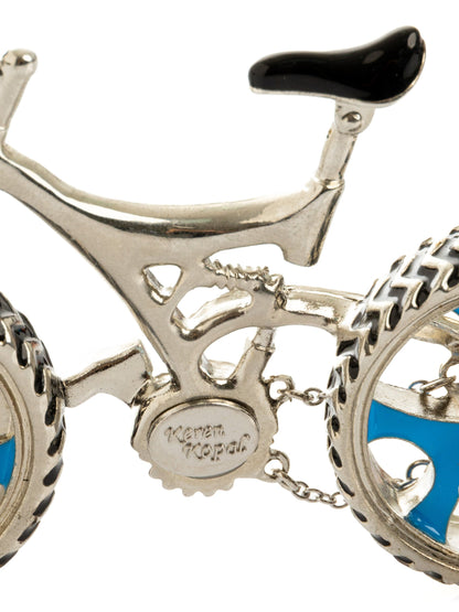 Bicycle clock with Blue crystals Keren Kopal