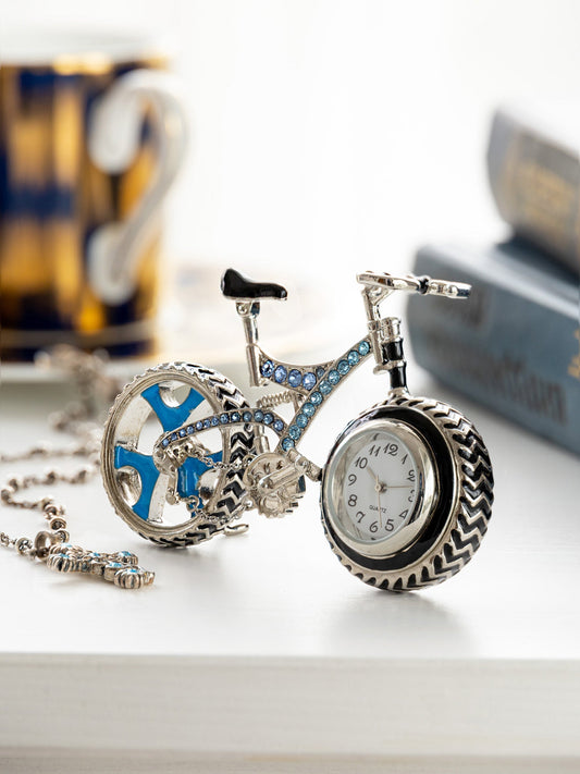 Bicycle clock with Blue crystals Keren Kopal
