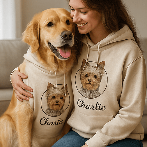 Pet Portrait Hoodie custom cat
