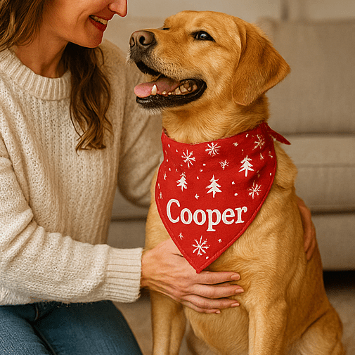 Holiday Custom Dog Bandana ForeverGifts's Studio