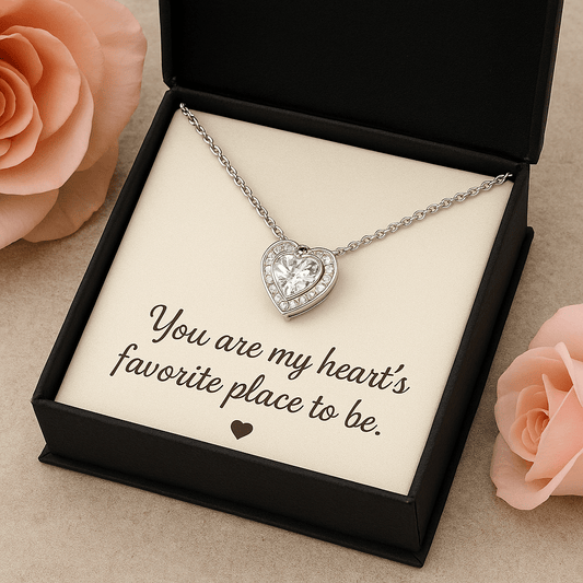 Forever Love Gold Heart Pendant ForeverGifts Studio