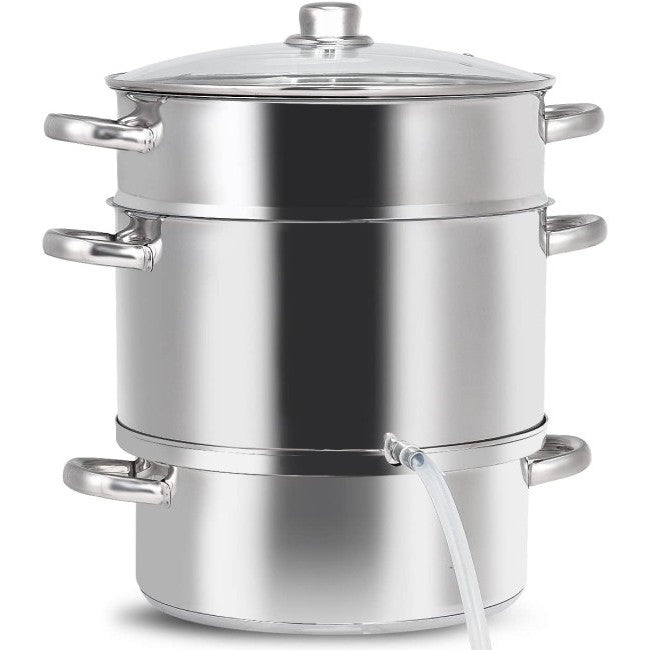 11 Quart Stainless Steel Steamer / Fruit Vegetable Juicer by HomePacific