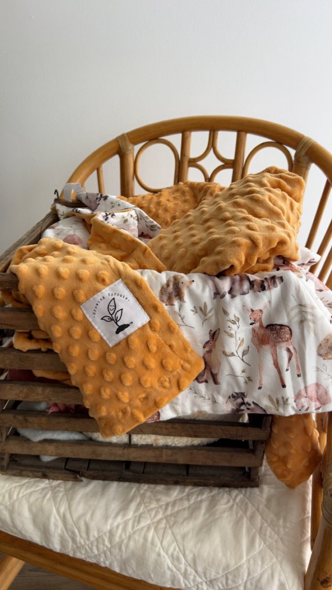 Forest Friends Minky Blanket 30x40 Inches Ultra Soft Hypoallergenic Handmade - ForeverGifts's Studio