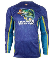 Men's Bass Camo Long Sleeve UV Fishing Shirt With Sun Protection - ForeverGifts's Studio