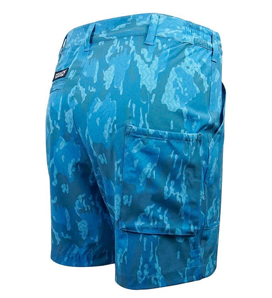 Mens Geo Camo Beer Can Island Lightweight 360 Degree Stretch Fishing Short - ForeverGifts's Studio