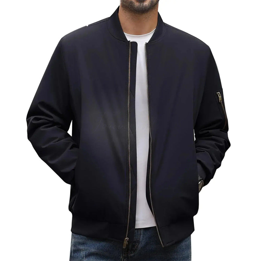 Classic Aviator Bomber Jacket For Men In Polyester Outerwear MAGCOMSEN