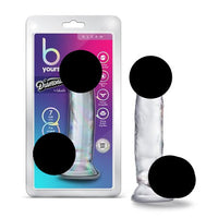 B Yours Diamond Gleam 7 in. Dildo with Balls Clear by Blush