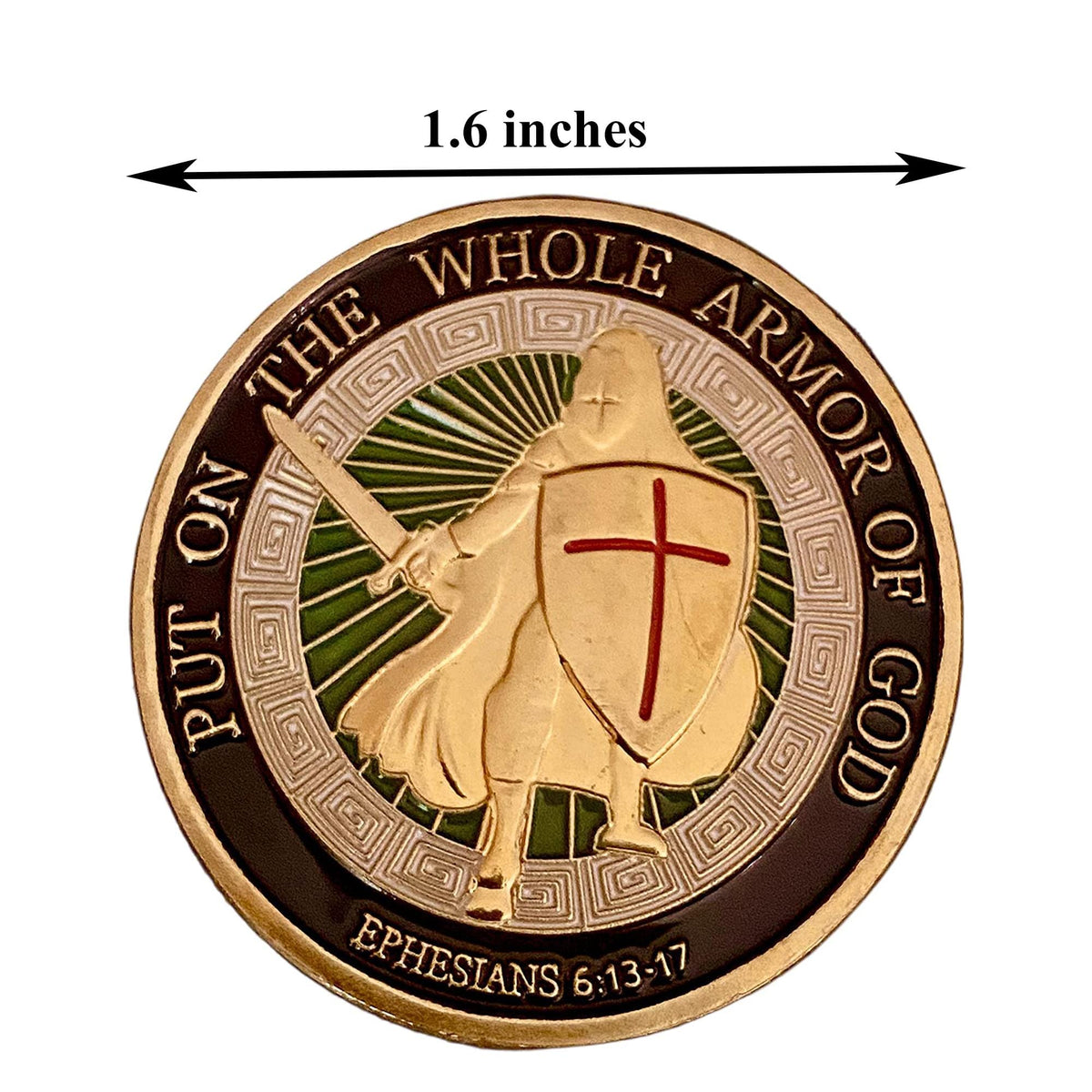 Put on the Whole Armor of God Christian Gold Plated Coin by ForeverGifts's Studio