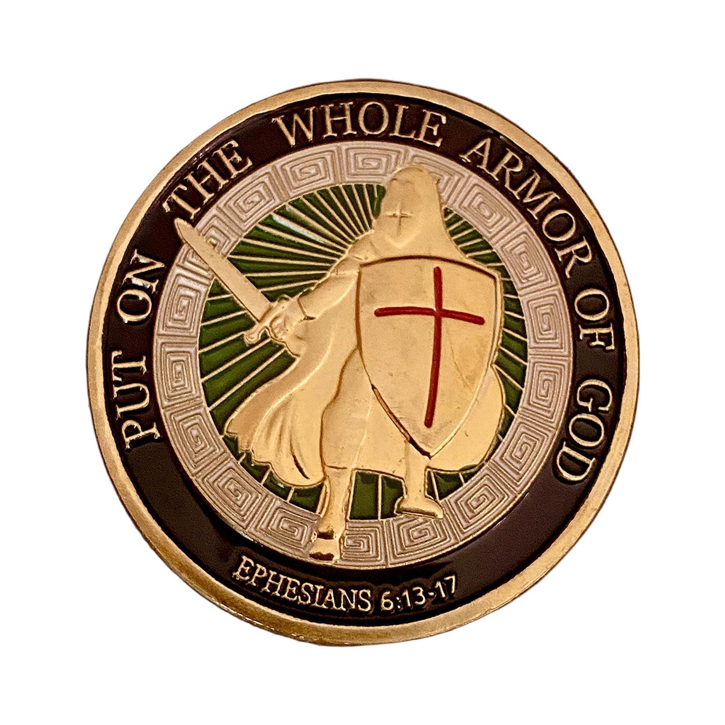 Put on the Whole Armor of God Christian Gold Plated Coin by ForeverGifts's Studio