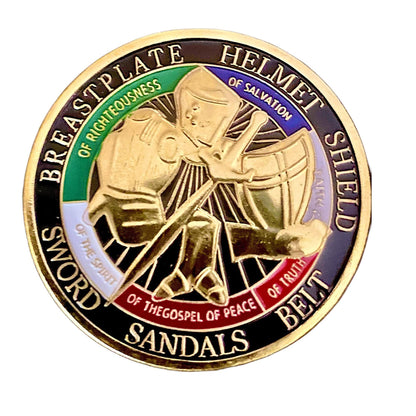 Put on the Whole Armor of God Christian Gold Plated Coin by ForeverGifts's Studio