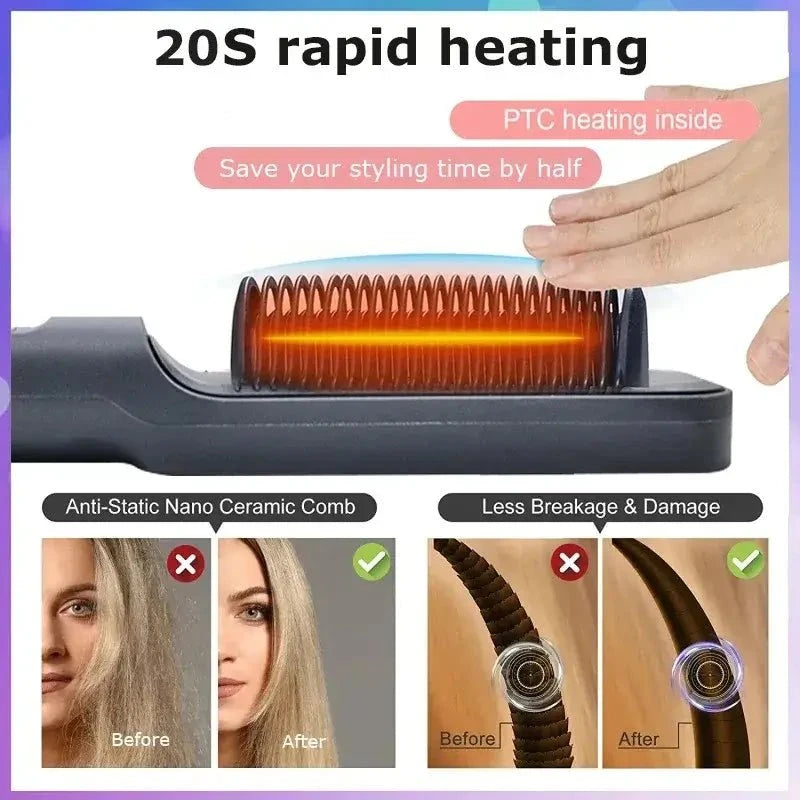 Sleek & Shine Straightening Comb™ by ForeverGifts's Studio
