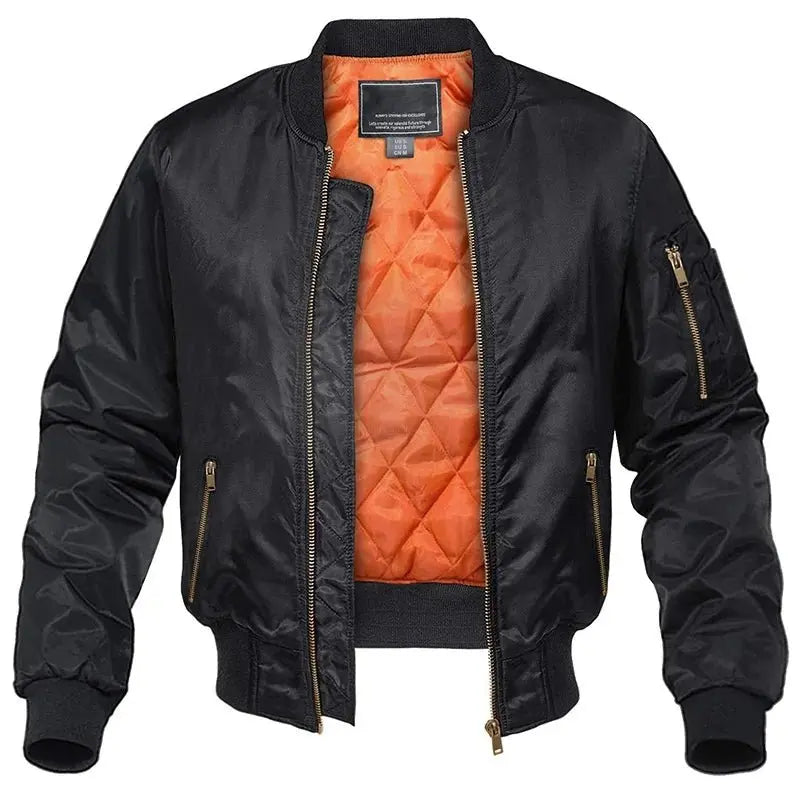 Classic Aviator Bomber Jacket For Men In Polyester Outerwear MAGCOMSEN