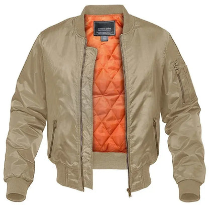 Classic Aviator Bomber Jacket For Men In Polyester Outerwear MAGCOMSEN