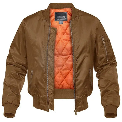 Classic Aviator Bomber Jacket For Men In Polyester Outerwear MAGCOMSEN
