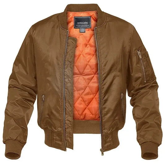 Classic Aviator Bomber Jacket For Men In Polyester Outerwear MAGCOMSEN