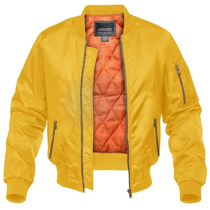 Classic Aviator Bomber Jacket For Men In Polyester Outerwear MAGCOMSEN