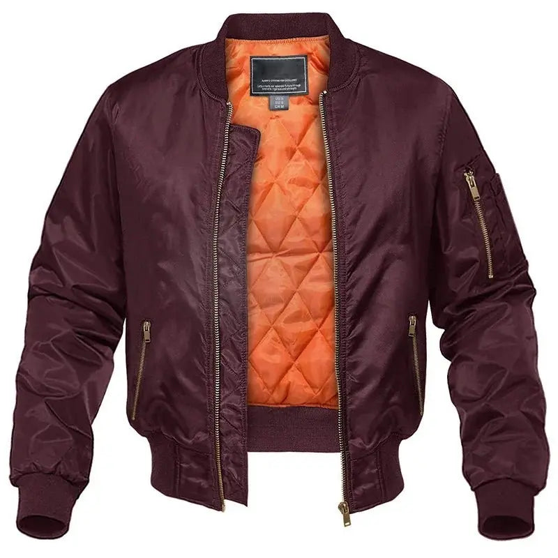 Classic Aviator Bomber Jacket For Men In Polyester Outerwear MAGCOMSEN
