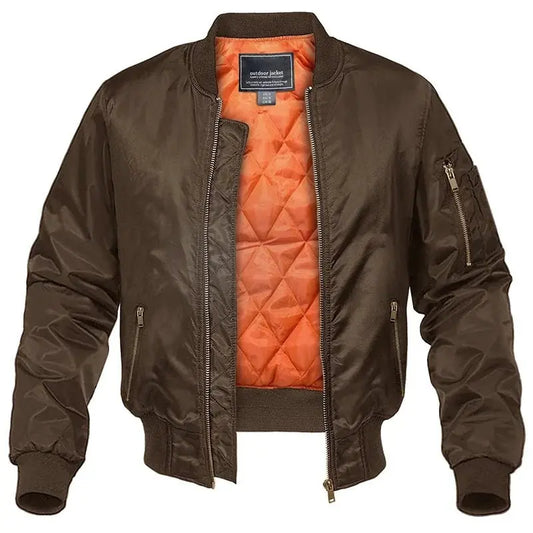Classic Aviator Bomber Jacket For Men In Polyester Outerwear MAGCOMSEN