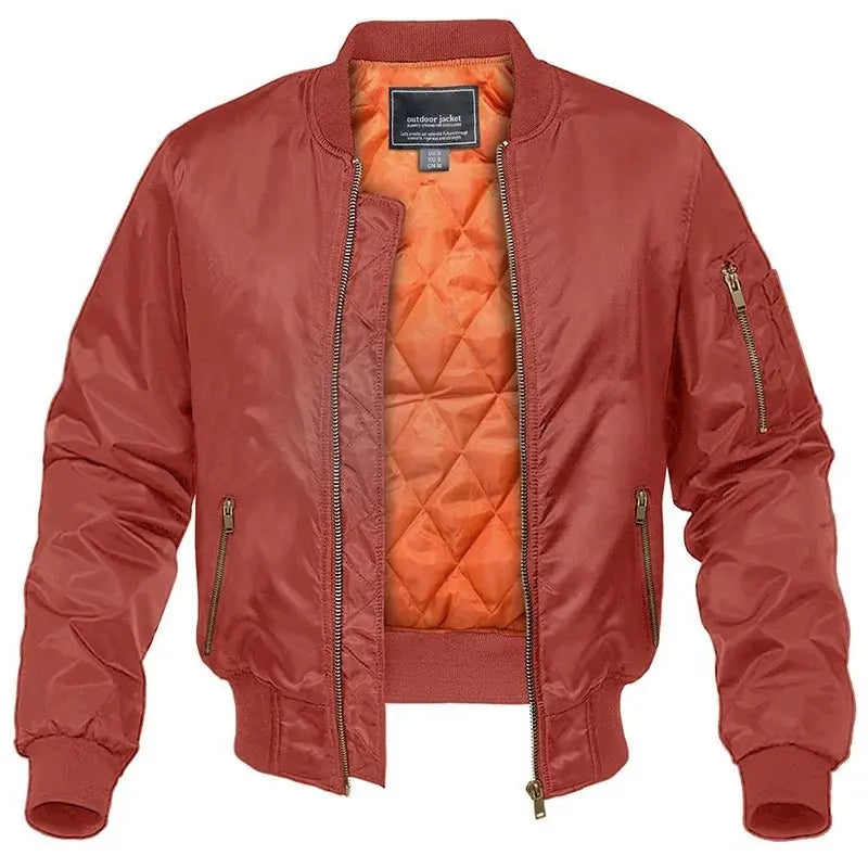 Classic Aviator Bomber Jacket For Men In Polyester Outerwear MAGCOMSEN
