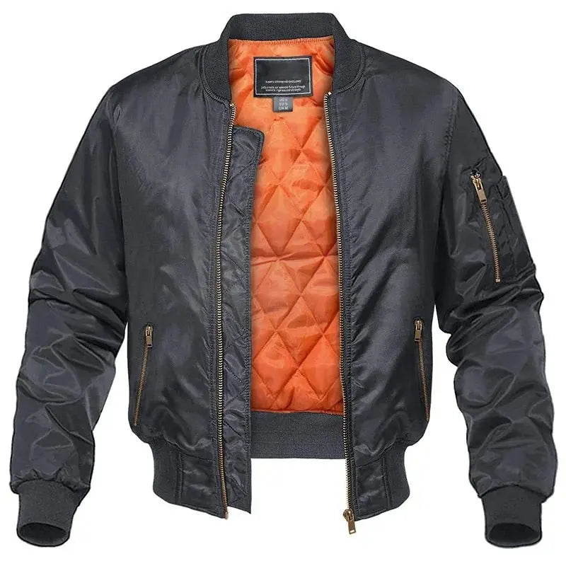 Classic Aviator Bomber Jacket For Men In Polyester Outerwear MAGCOMSEN