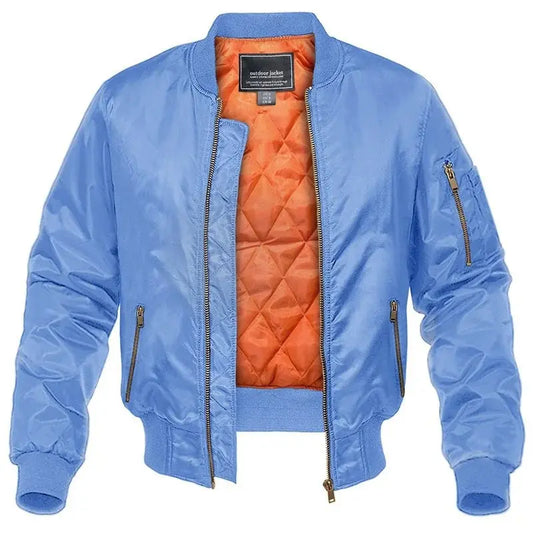 Classic Aviator Bomber Jacket For Men In Polyester Outerwear MAGCOMSEN