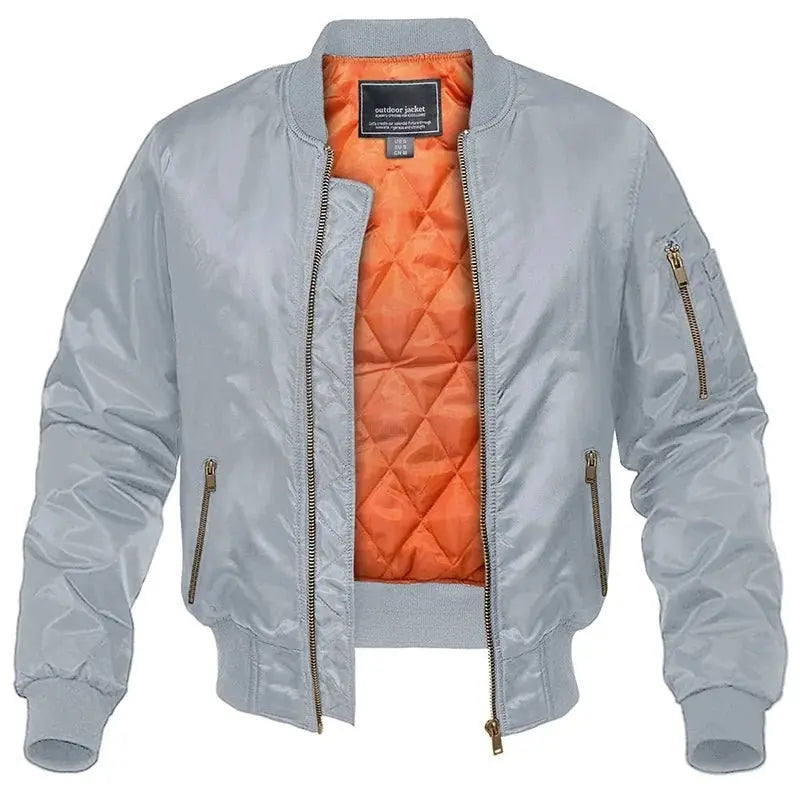 Classic Aviator Bomber Jacket For Men In Polyester Outerwear MAGCOMSEN