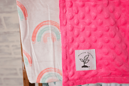Handmade Watercolor Minky Blanket 30x40 Inches Hypoallergenic Soft Lightweight - ForeverGifts's Studio
