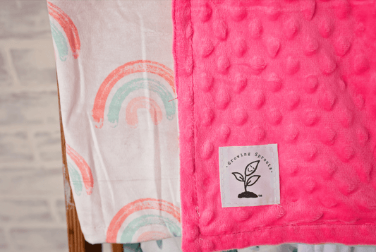 Handmade Watercolor Minky Blanket 30x40 Inches Hypoallergenic Soft Lightweight - ForeverGifts's Studio