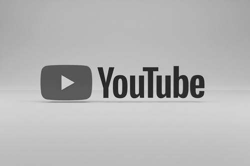 YouTube logo on a transparent background