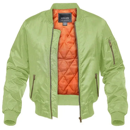 Classic Aviator Bomber Jacket For Men In Polyester Outerwear MAGCOMSEN