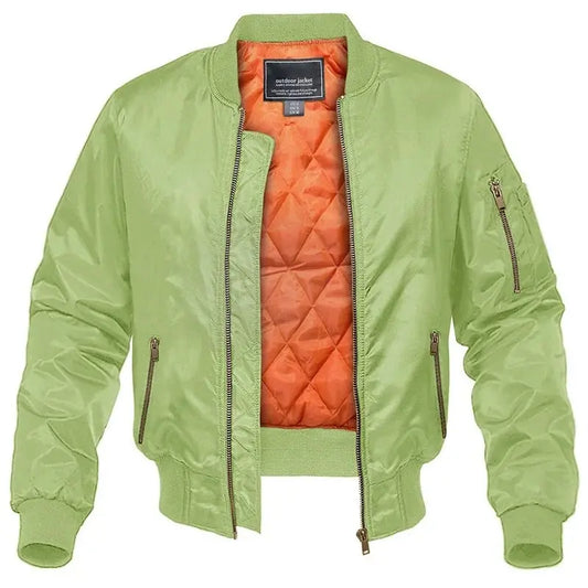 Classic Aviator Bomber Jacket For Men In Polyester Outerwear MAGCOMSEN