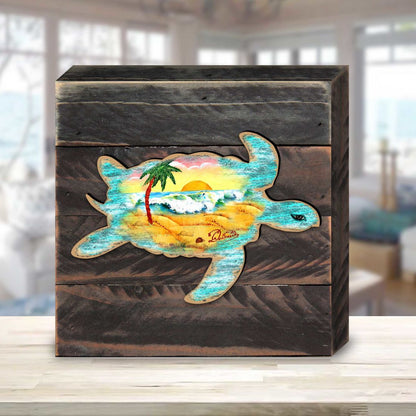 Tuttle Wooden Decor by G. DeBrekht - Coastal Holiday Decor - 8198518B by G. DeBrekht