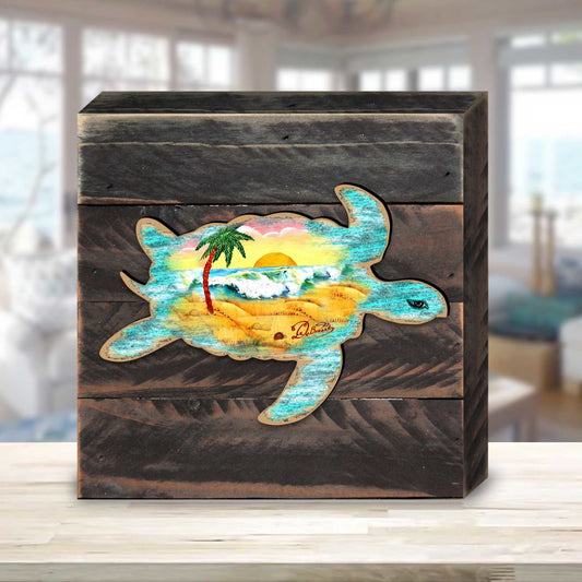 Tuttle Wooden Decor by G. DeBrekht - Coastal Holiday Decor - 8198518B by G. DeBrekht