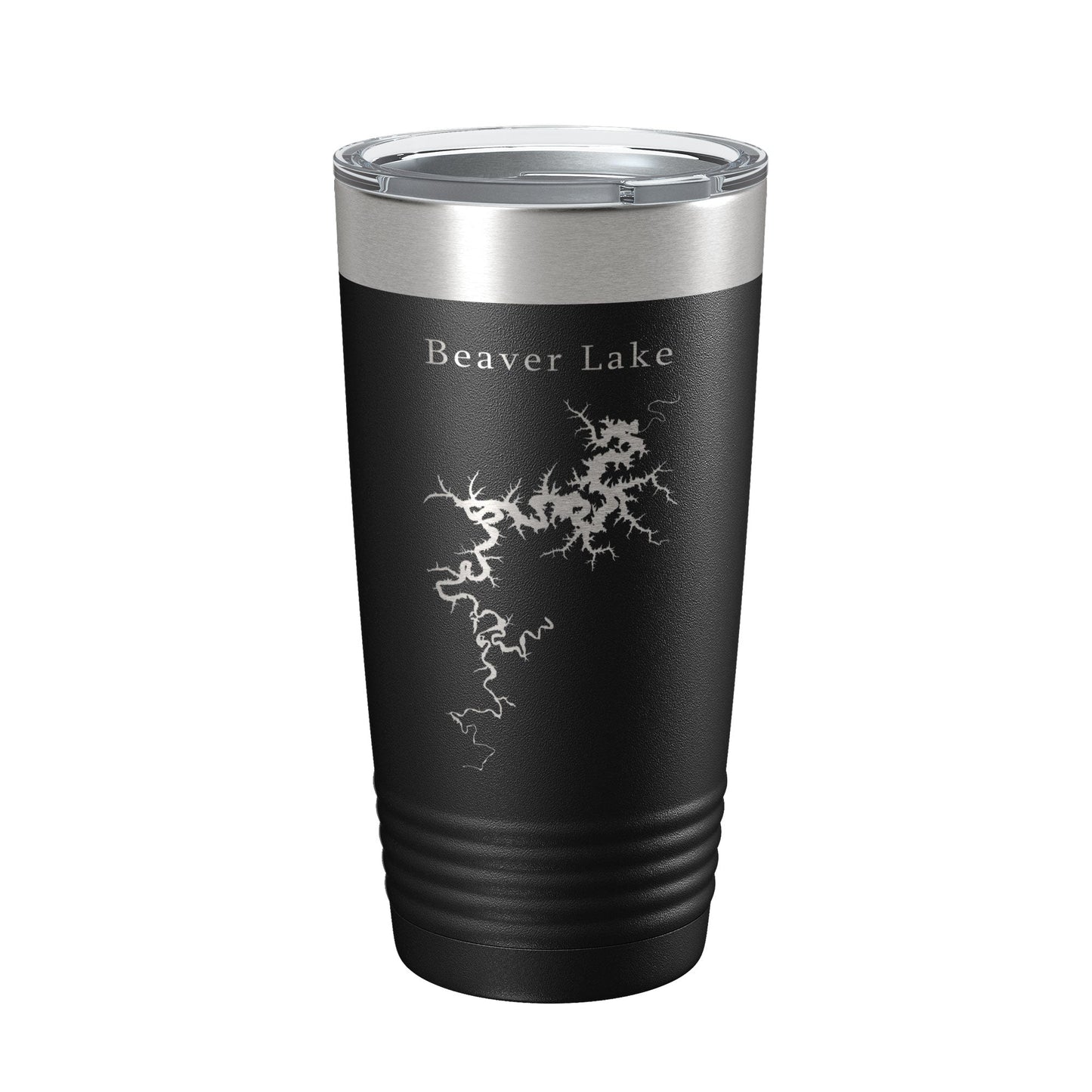Beaver Lake Map Tumbler Travel Mug Insulated Laser Engraved Coffee Cup Arkansas 20 oz by CarveBright
