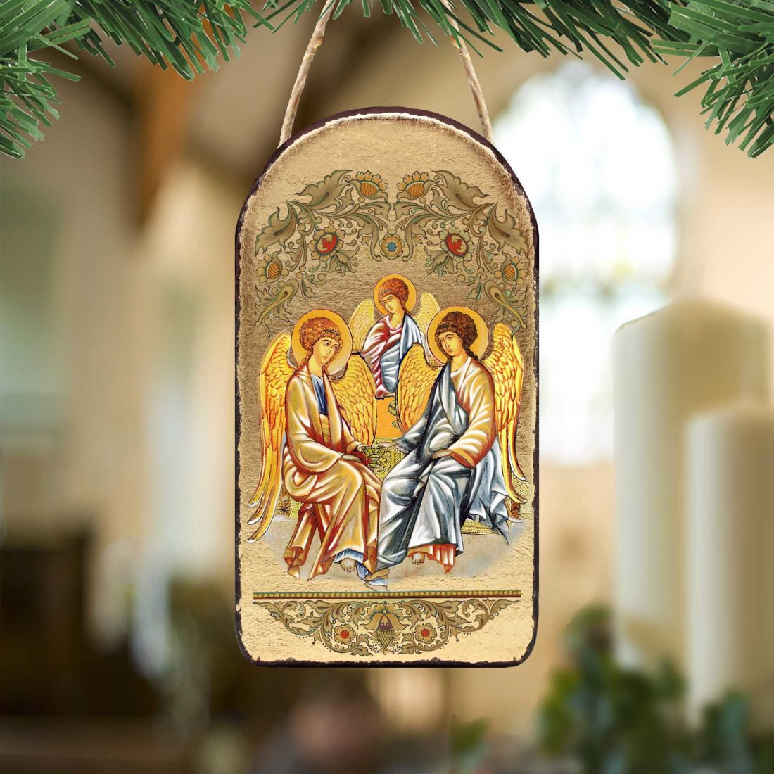 Testament Trinity Religious Orthodox Sacred Icon Ornament - Inspirational Icon Decor - 87015 by Designocracy