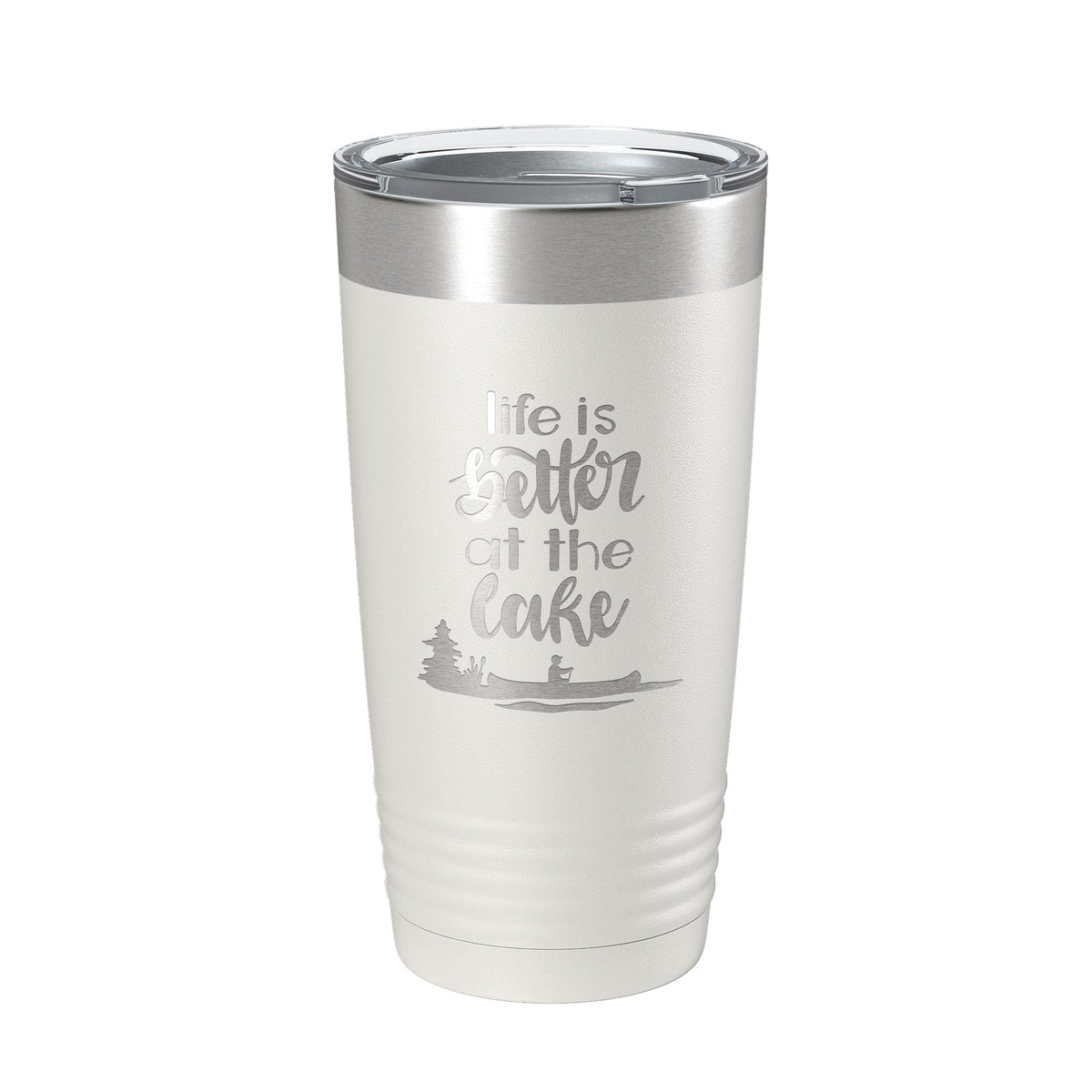 Life is Better at the Lake Lake Life Tumbler Travel Mug Insulated Laser Engraved Coffee Cup 20 oz by CarveBright