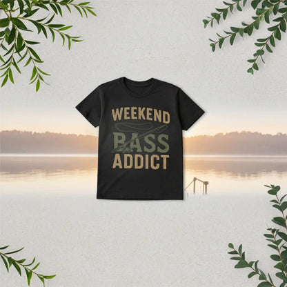 Weekend Bass Addict T-Shirt – Vintage Fishing Tee -Unisex - ForeverGifts's Studio