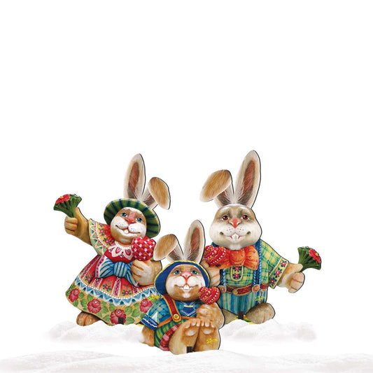 Easter Bunny Family Outdoor Decor by G. DeBrekht by G. DeBrekht