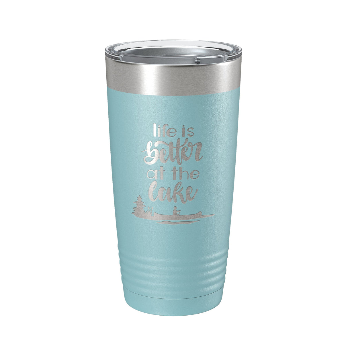 Life is Better at the Lake Lake Life Tumbler Travel Mug Insulated Laser Engraved Coffee Cup 20 oz by CarveBright