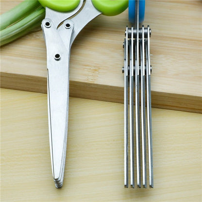 5-Layer Stainless Steel Scallion Flower Cutter – Green (1 Pack) ForeverGifts Studio