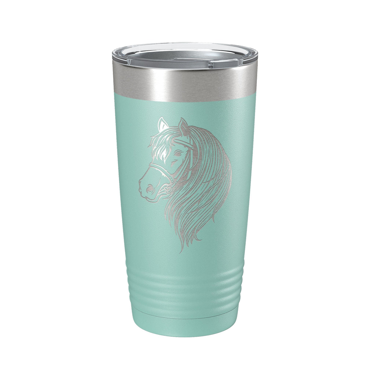 Horse Face Tumbler Horseback Rider Travel Mug Equestrian Gift Insulated Laser Engraved Coffee Cup Horse Lover Farmer 20 oz by CarveBright
