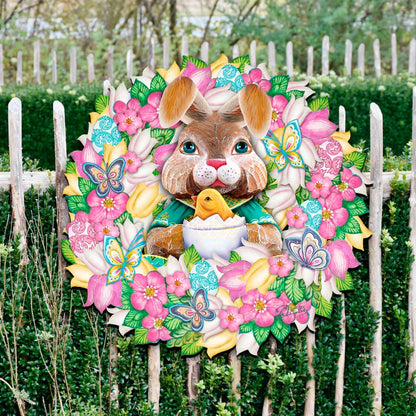 Bunny Holiday Door Wreath by G. DeBrekht by G. DeBrekht