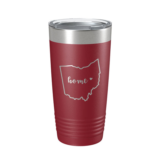 Ohio Tumbler Home State Travel Mug Insulated Laser Engraved Map Coffee Cup 20 oz by CarveBright